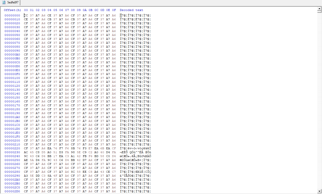 Figure 11 (XOR encrypted file)